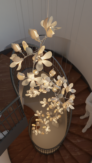 Light instalation renderings in Blender