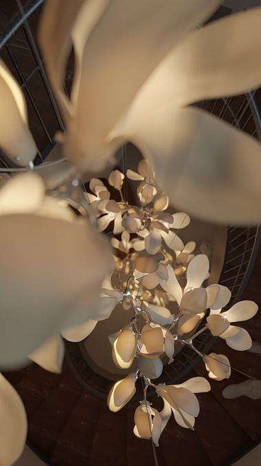 Light instalation renderings in Blender