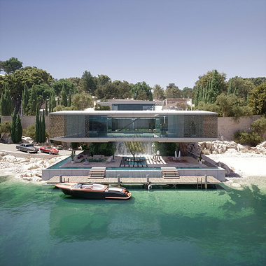 3D Visualization of a Luxury Villa in the Mediterranean