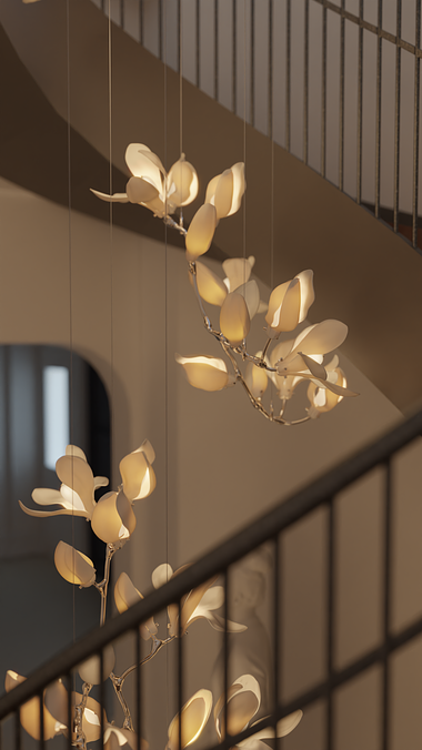 Light instalation renderings in Blender