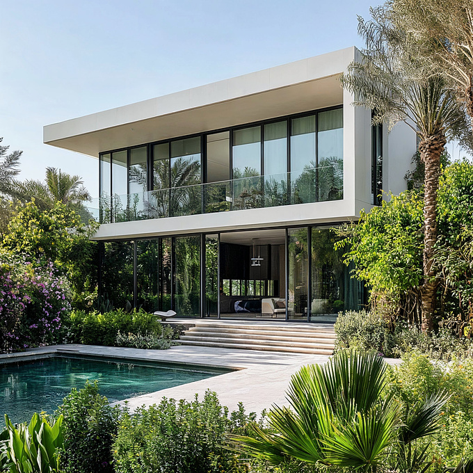 This villa combines modern luxury with traditional Middle Eastern elements. The sleek exterior features clean lines, glass, and locally sourced stone, while large windows and courtyards invite natural light. Shaded terraces and water features create cool, serene spaces. Inside, high-end materials like marble and wood blend with minimalist decor, and intricate patterns inspired by Islamic art are subtly integrated. The design focuses on open-plan living with a seamless indoor-outdoor connection, offering a refined, luxurious, and culturally rich ambiance.

Visualisation for H_S Plus

follow us for more here in our new website:

www.saltvision.com