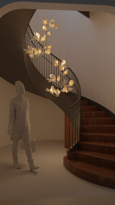 Light instalation renderings in Blender