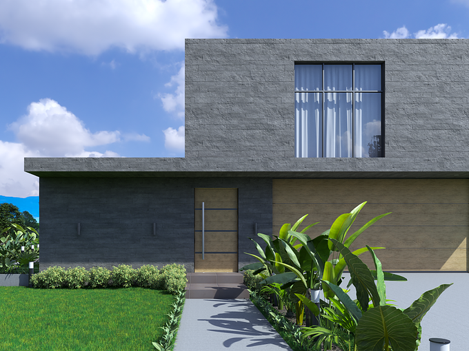 Concept the project for a client of San Salvador you can see before/after of rendered realistic.