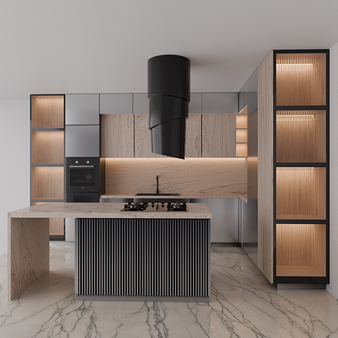 Interior Kitchen Render