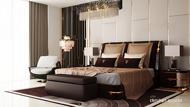 Master Bedroom 3D Rendering