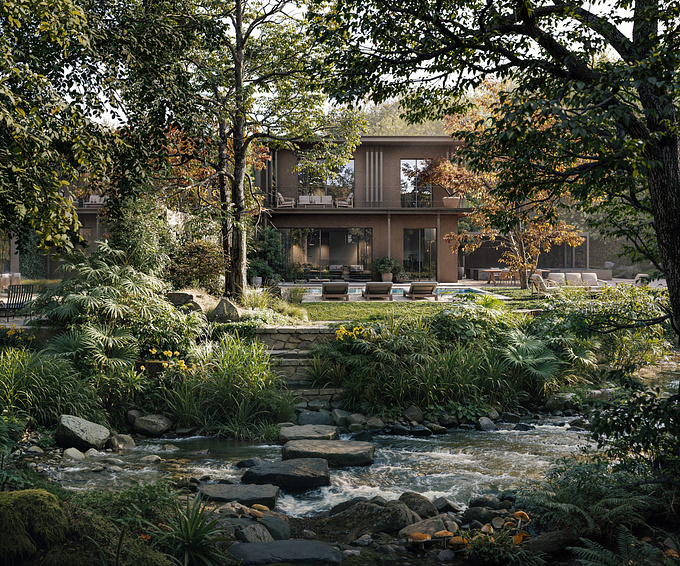 Located in the heart of Polonezköy, a green sanctuary on the Asian side of Istanbul, this project embodies the vision of creating a modern living space that deeply respects its natural surroundings.