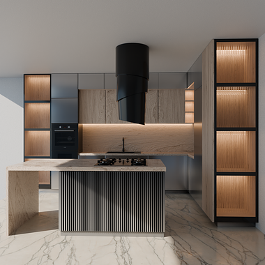 Interior Kitchen Render