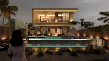 Durret Al Arous Beach House - Visuals for Majid Harassani Architects