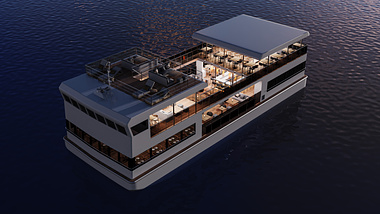 Sky lounge yacht