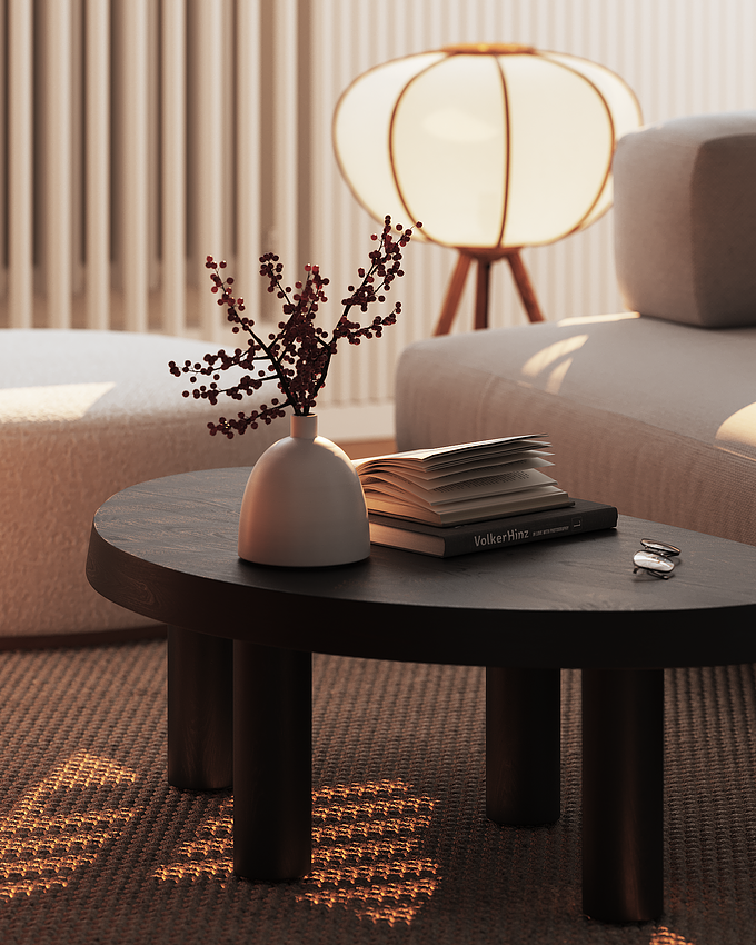 Design and 3d visualization 45 sq.m. apartment, Scandinavian style. Soft: 3ds Max, Corona renderer, Photoshop