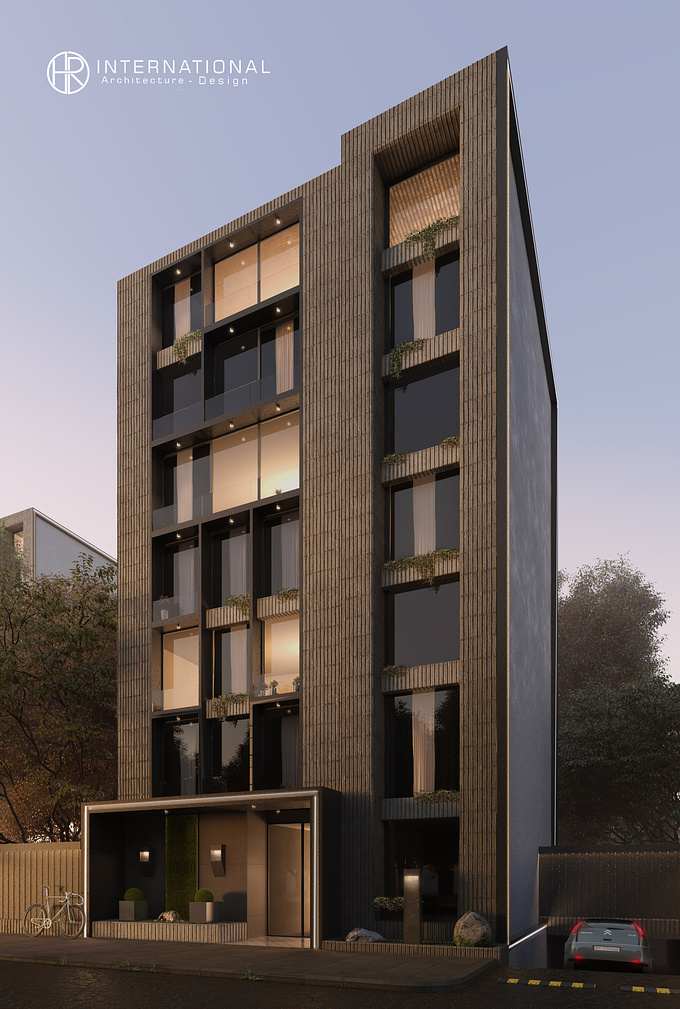 HRarchZ - https://hrarchz.com/portfolio-item/residential-building-no-23-coming-soon/
Residential Building NO 23 with brick and black stone
in privet compound