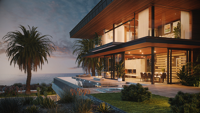 Luxury Beach House concept for client WolfVR.