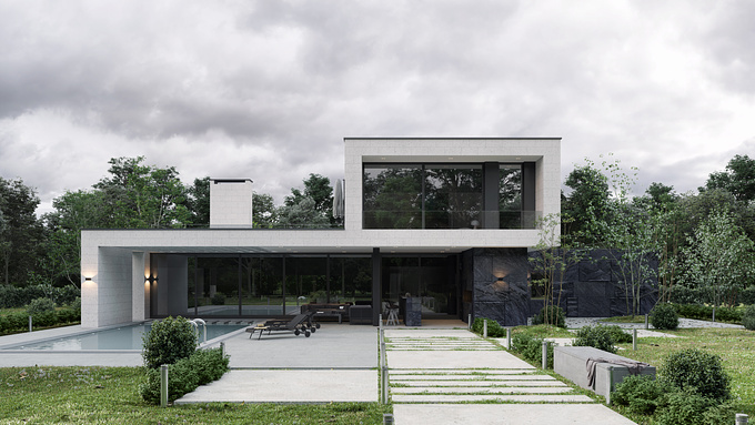 Contemporary house in Ukraine, created in collaboration with Quader Architecture. 