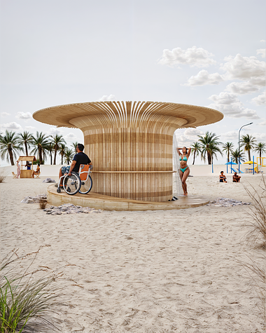 Bamboo Sanitation Yurt | CGI