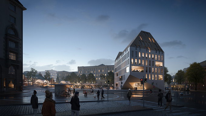 Hietalahdentori

The project that our team worked on back in 2019. We finally got a permission to publish it :) Architecture from Studio Puisto Architects.

Studio Puisto: "Hietalahti square is located between Länsisatama, the port, and the city centre with all its attractions. In our proposal we saw that Hietalahti square could have the potential to become a gate to Helsinki for tourists who are brought here by the boats. Hietalahti square is already surrounded by historical buildings such as the old building of the Helsinki Technical University, market hall and Kaartin lasaretti, but it yet has to reach the status of an iconic, lively square.

To become that we suggested to create a more closed and warm atmosphere by switching the parking lots of the area into green spaces and building a new landmark with retail spaces to invite visitors. The square would have activities like flea markets and the visitor flow would be guided by paths inspired by meanders."