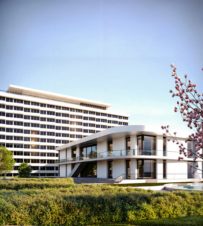 Located in the heart of Mamaia, Constanța, Romania, the Meridian Hotel is a stunning modern marvel that captures the essence of seaside luxury. The hotel's sleek facade, inspired by the graceful curves of ocean waves, perfectly complements its prime beachside location. Each flowing line of the structure echoes the rhythm of the nearby sea, creating a seamless connection between the architecture and its natural surroundings. The Meridian Hotel offers guests a unique blend of contemporary design and coastal charm, providing an unforgettable experience where modern sophistication meets the serene beauty of the Romanian coastline.