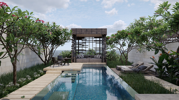 "Discover the epitome of architectural elegance and captivating interior design at Alila Villas Uluwatu, where every corner whispers luxury and serenity. Bali's finest retreat awaits." 

Render Reinterpretation - Alila Villas Uluwatu - BALI