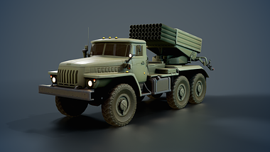 BM-21 Low Poly