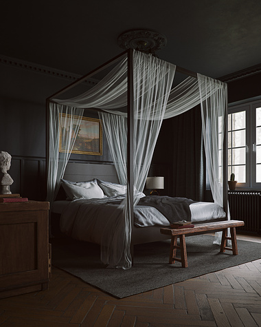 Dark & Moody Bedroom