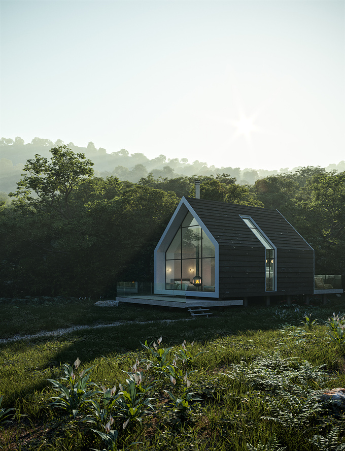 Outer Space Visualisation - https://www.outerspacevisualisation.com
The goal was to come up with a simple and modern design for camping houses placed in a large secluded environment in the mountains.