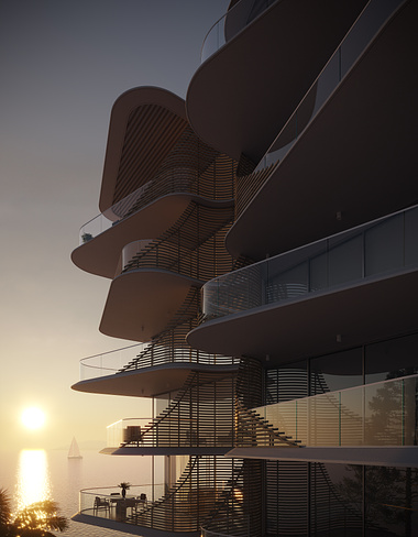 3D Renders of Norfolk Burleigh Heads Residential Building