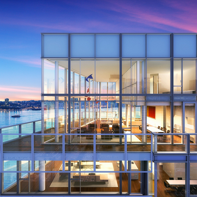 DBOX - http://www.dbox.com
The penthouse at Richard Meier’s 165 Charles Street