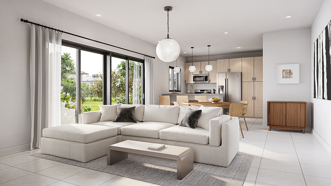 Interior Renderings for Grand Palms in Miami, Florida.