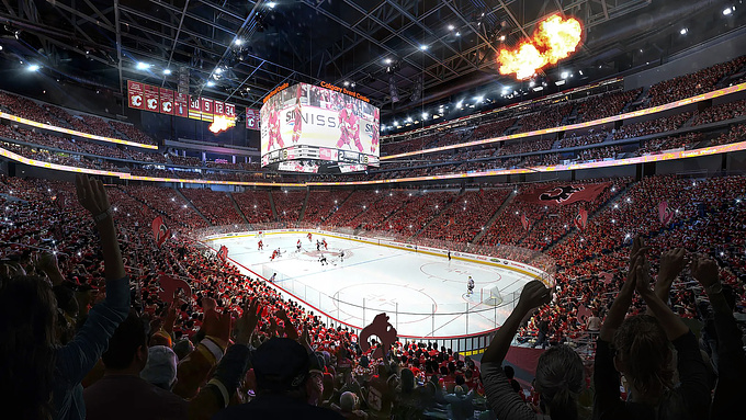 Scotia Place in Calgary, Canada is the new NHL arena, and home for the Calgary Flames, targeted to open in 2027. Co-designed by HOK and Calgary locals Dialog, Brick had the pleasure to assist in creating some of the interior visuals for the anticipated project.