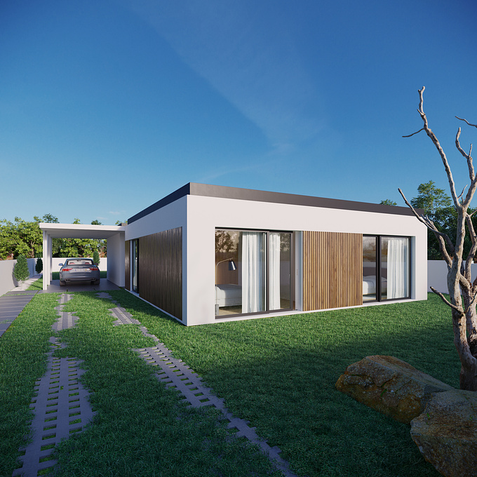 Part of some exterior renderings. House located in Portugal, Aveiro.