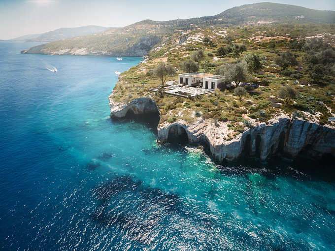 Inspired by wanderlust, we visualized this restaurant on the Greek Mediterranean coast as a little finger exercise and internal case study. Especially the Mediterranean light and vegetation are very different from our usual projects and were a welcome change.⁠

<a href="https://smpl.de/en/leistungen/architectural-visualization/" target="_blank" title="Archviz by smpl" >Archviz by smpl</a>