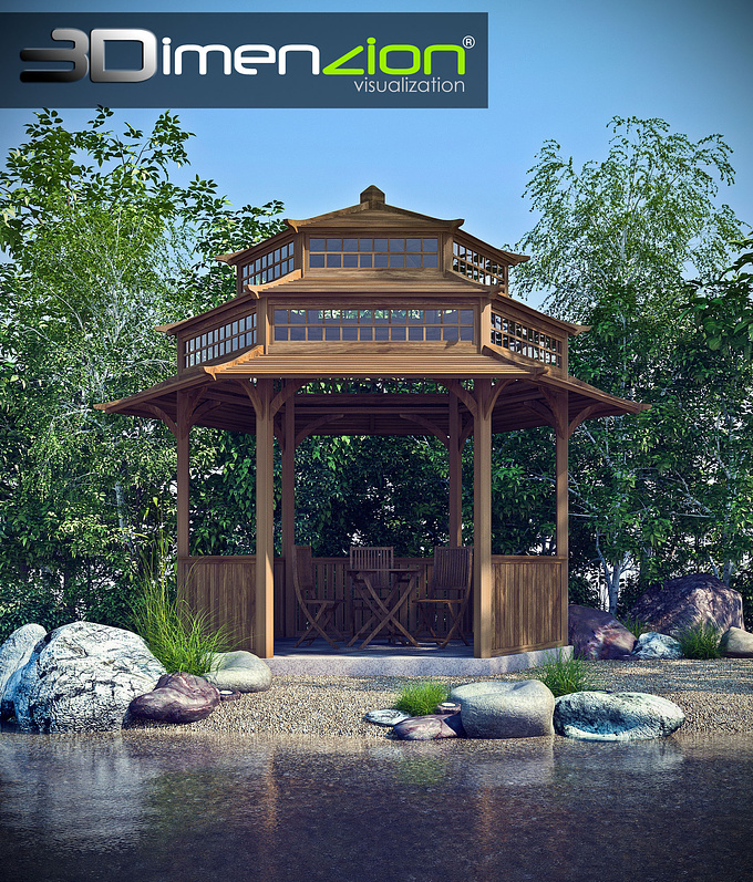 Gazebo Jhune Esta CGarchitect Architectural Visualization Exposure Inspiration Jobs