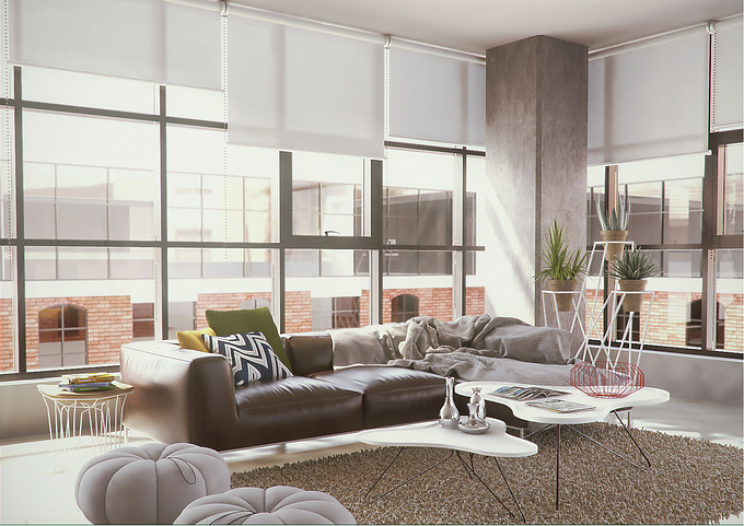 Media Contact - http://www.mediacontact.co.za
I spent collectively about 4 days on this personal challenge. the main goal was to see what the result would be if I used every trick I knew to get an interior I had designed and decorated myself.

Max 2012, Vray 2.1, AE