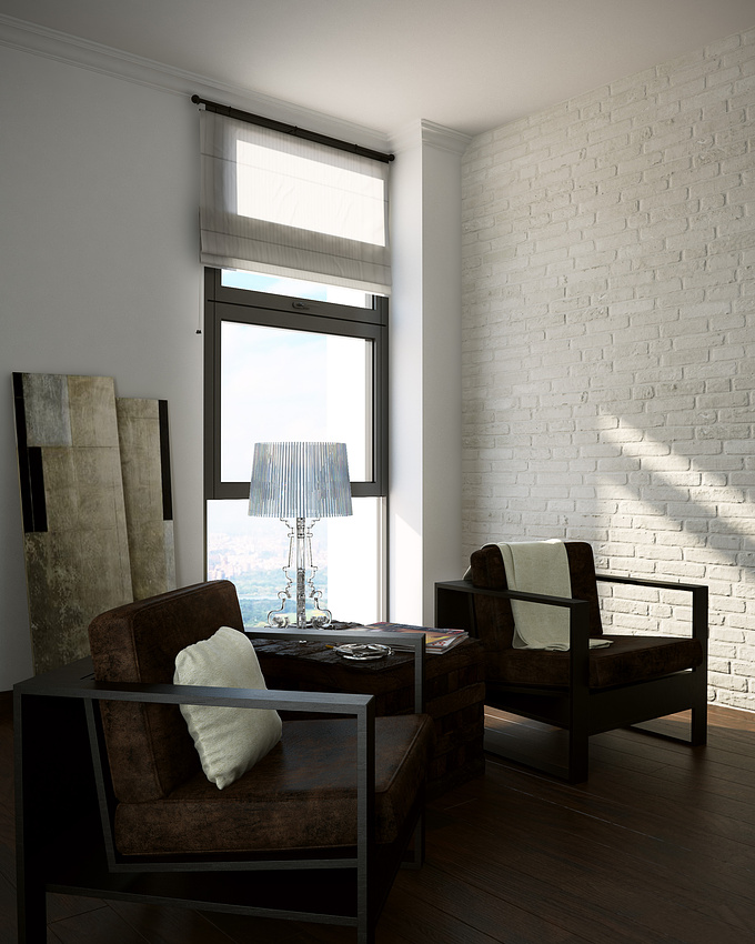 A peaceful living room.
Done with 3ds Max, Vray and photoshop