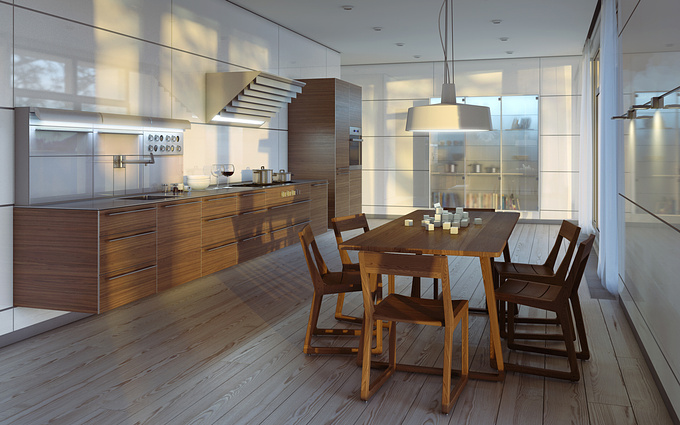 3dstudija - http://www.3dstudija.lt
Kitchen design in Scandinavian summer house