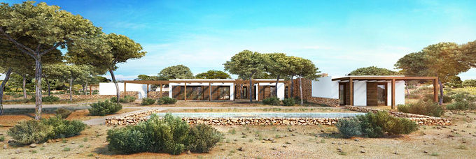 Exterior view of a Villa in Formentera.