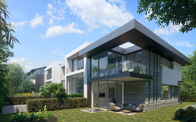 3D Visualization of a contemporary exterior by Valentinstudio
Made with 3dsmax + Corona Renderer
Hope you'll like it!