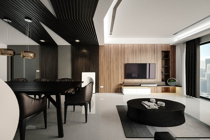 interior image rendered with Cinema4D and VRAY