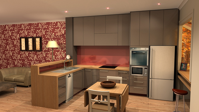 Congo Systems - http://www.CongoSystems.com
A paid project for a customer that needed to visualize the new kitchen.