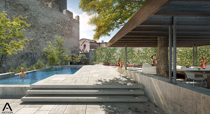  - http://
Pool for the castle of Peratallada in Girona, Spain. Design by D311 STUDIO