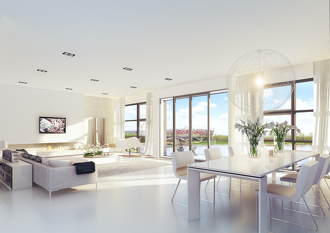 THE TIDES Apartments ■ Warsaw (Poland)
Interior visualization - interior design No 2.