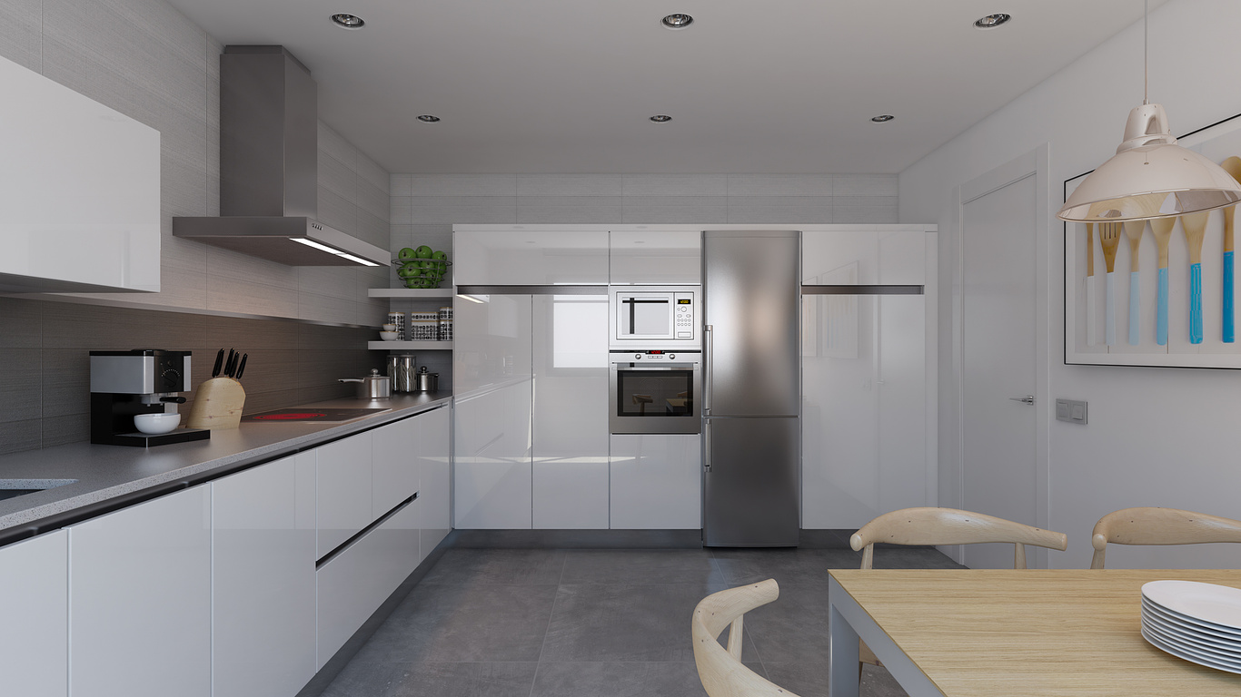 Terraced houses | Kitchen 1 | Juan Gayarre - CGarchitect