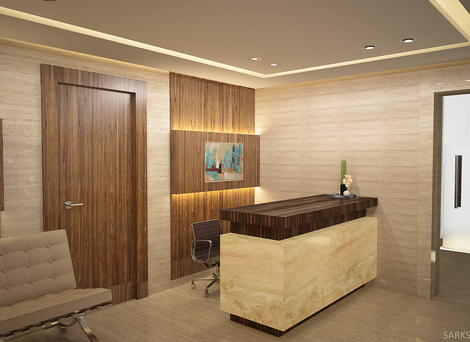 Reception for a small builders office