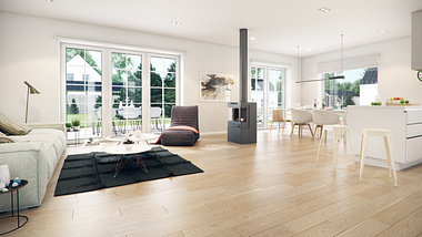 KITCHEN AND LIVING ROOM IN VELLINGE