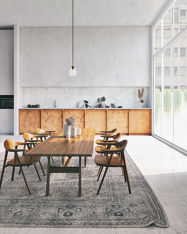 Dining room for a family who want a modern design