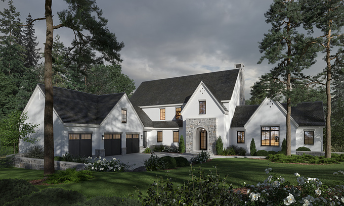 Architectural rendering for private customer.