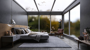 CGI - BEDROOM IN THE WOODS