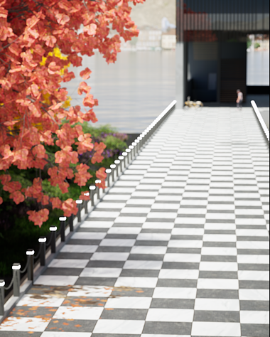 Checkerboard pavers