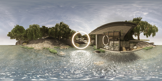 ESR-dc.com - https://www.esr-dc.com/vr
This is a conceptual project of an Artist's Studio to study the effects light has on architectural spaces, as well as the importance of seamlessly integrating built and natural environments into compelling narratives to convey an ethereal narrative.
Inspired by the waterfalls and cliffs of Hamilton, ON Canada.

Free E-Book About VR: https://www.esr-dc.com/vr

FULL VR SCENE: https://applink.yulio.com/L2o0OSgMJu
Sample VR scene is compatible with phones, computers and VR headsets.