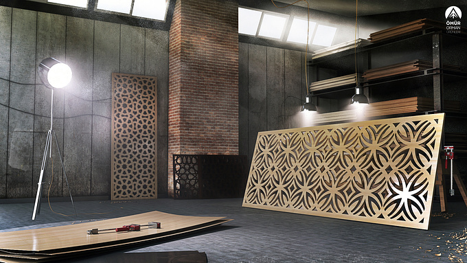  - http://
Visualization of a workshop, for advertising CNC Area.
Trying to learn Volume Light.

3DsMax.Vray.PS