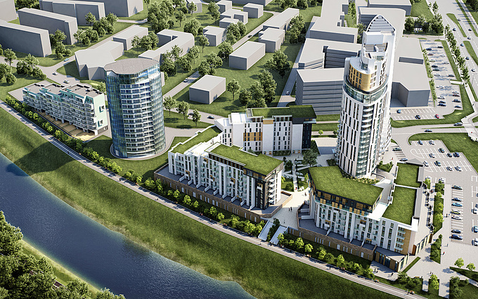 http://gamma22.com/
Capital Towers Visualisation, aerial shot. Residential project in Rzeszow, Poland. Made in 3dsmax and rendered with vray.